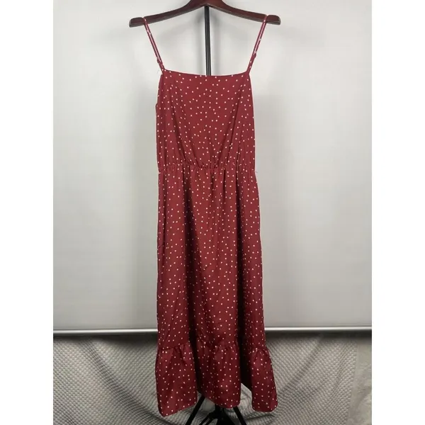 Lovers + Friends Rust Red Basil Mini Star Novelty Print Ruffle Hem Dress‎ Size M - Image 4