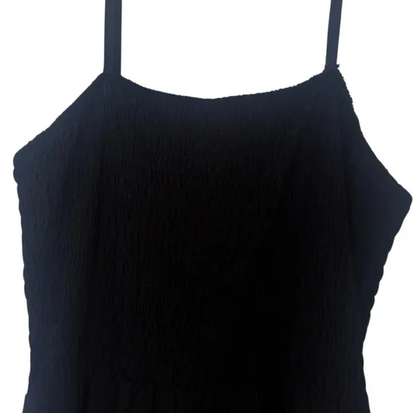 Amazon Black Smocked Tiered Maxi Dress Sleeveless Lightweight Flowy Whimsigoth - Image 3
