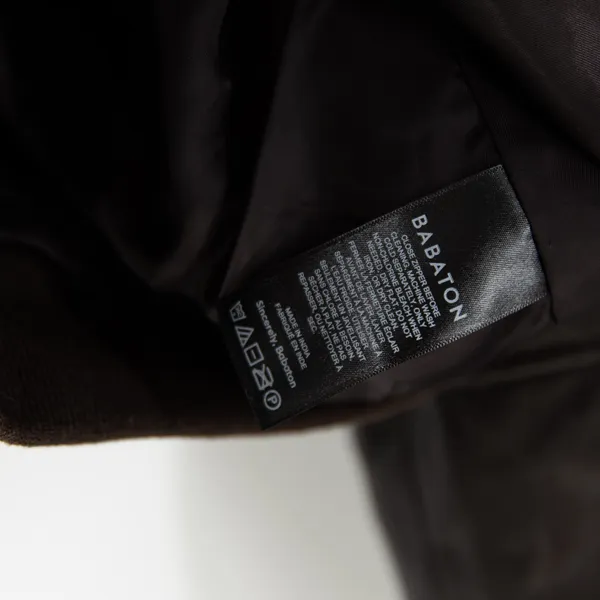 Aritzia Babaton Synergy UnReal Faux Vegan Leather Bomber Jacket Rich Mocha Brown - Image 3