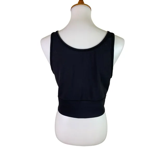 Lululemon Black V Neck Crop Tank Top Athleisure Yoga Pilates Minimalist Y2K 12 - Image 2