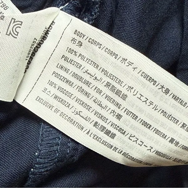 Abercrombie & Fitch Dress Navy White Pebble Long Sleeve NEW - Image 11