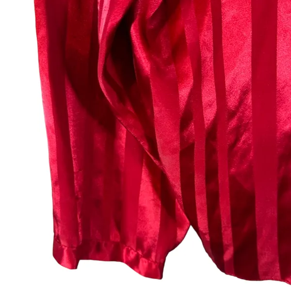 Victoria's Secret Red Striped Button Front Sleepshirt Lounge Pajamas Women Sz M - Image 10