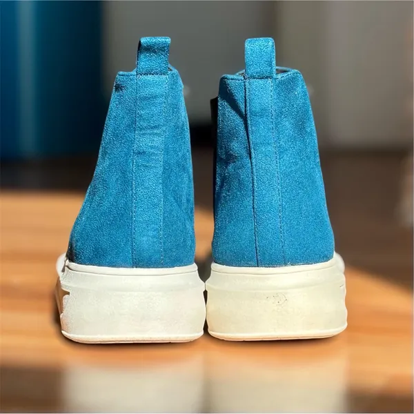 Shoe Republic LA Teal Suede Slip on Shoes Size 8.5 - Image 4