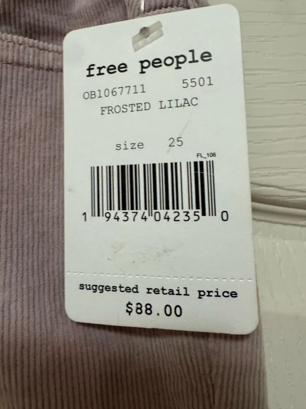 Frosted Lilac Free People Sun Chaser Corduroy Skinny - Image 3