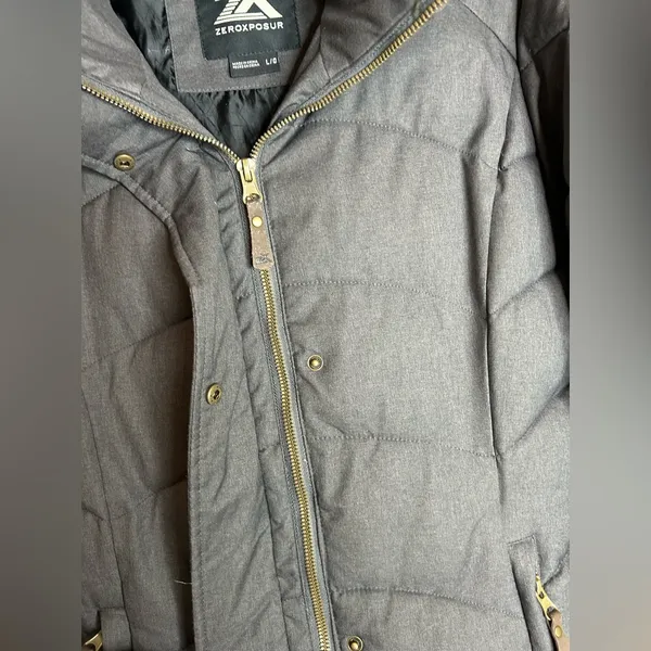 ZeroXposur Freya Faux-Fur Hood Quilted Walker Coat size Large - Image 5