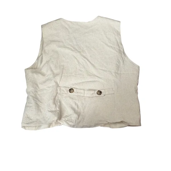 Emerson‎ Lang Oatmeal Beige Tailored Vest Waistcoat Button Front XL - Image 3