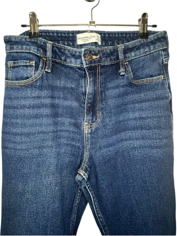 Abercrombie And Fitch Dark Wash Vintage Flare High Rise Denim Jeans - Image 2
