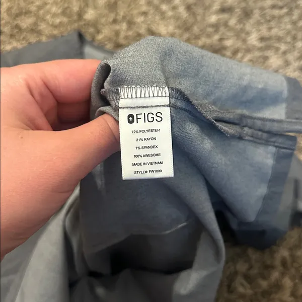 Figs Catarina Grey Scrub Top XS - Image 3