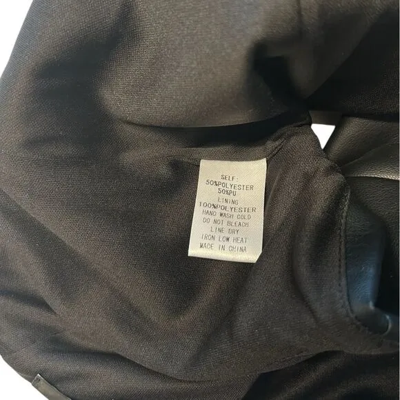Fore Size S Faux Leather Tube Top Black Cropped Going Out Top Baddie Cocktail‎ - Image 7