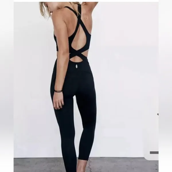 Free‎ People Movement Women's Back It Up Jumpsuit Black Size XS NWT - Image 3