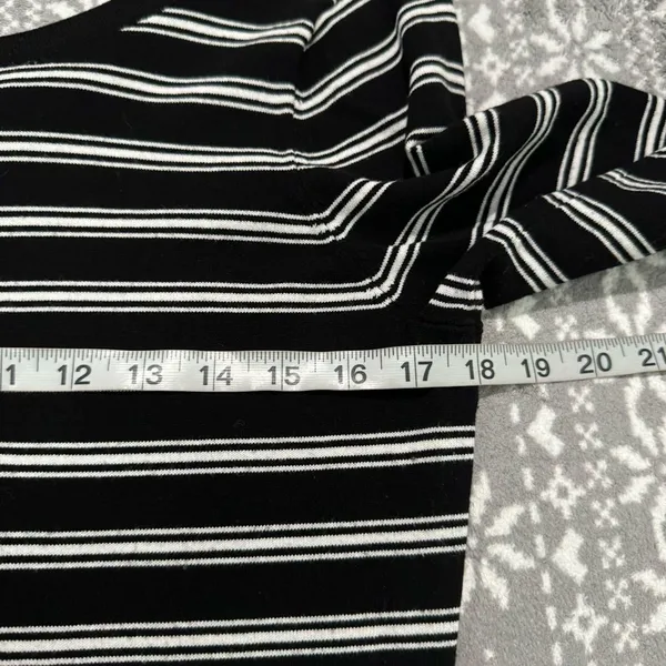 White‎ House Black Market Convertible Stripe Sweater Black White Large Office - Image 8