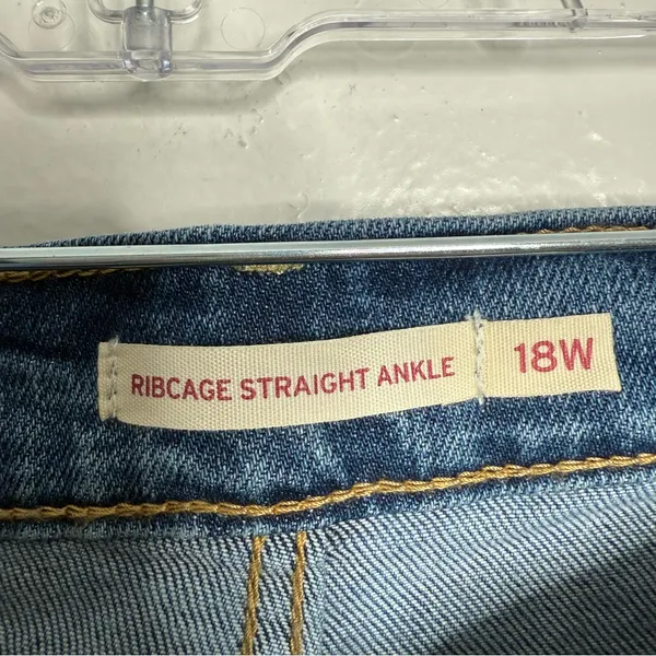 NWT Levi's Ribcage Straight Ankle Jeans Super High‎ Rise Blue 18W Streetwear - Image 6