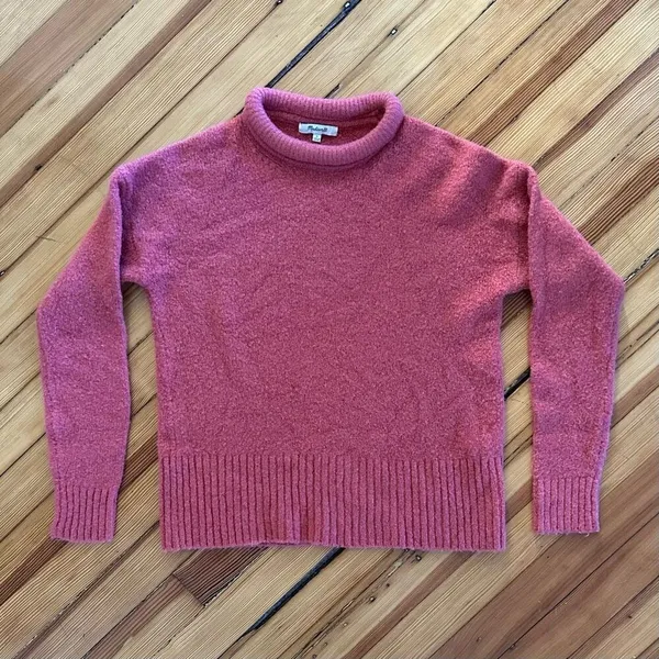 Madewell Fulton Pullover Sweater in Vintage Dahlia Size S - Image 2