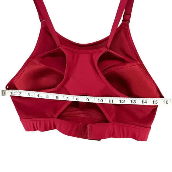Gymshark Mesh Neckline Sports Bra‎ S Red Racerback High Impact Support Fitness - Image 4