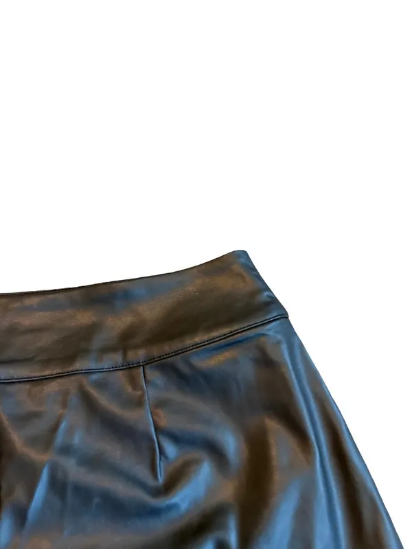 Wild Fable Black Vegan Leather Mini Skort Skirt w/ Shorts Classic Size XS Womens - Image 3
