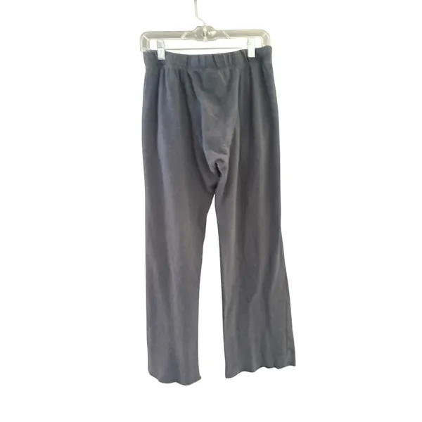 Victoria's Secret PINK Wide Leg Sweatpants Charcoal Gray Graphic Logo Small - Image 2