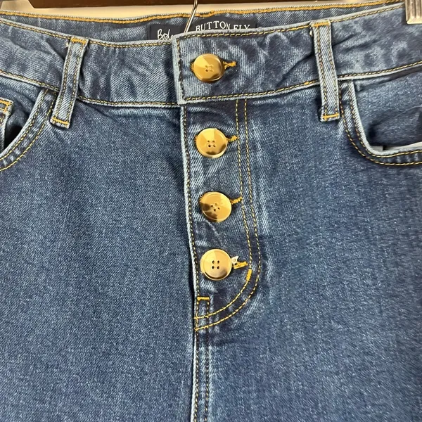 Boden Wide Leg Jean size 8 Button Fly Denim crop 24” inseam - Image 2
