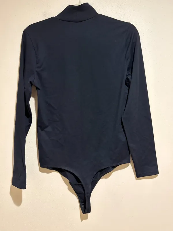Abercrombie & Fitch Soft A&F Collection Black Mock Neck Long Sleeve Bodysuit - Image 8