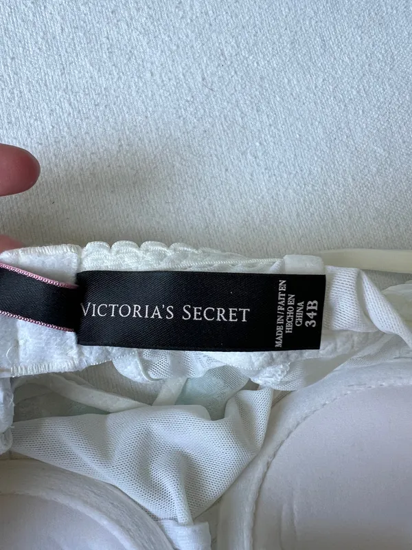 Victorias Secret White Lace Frilly Sheer Babydoll Mini Dress - 34B - Image 6
