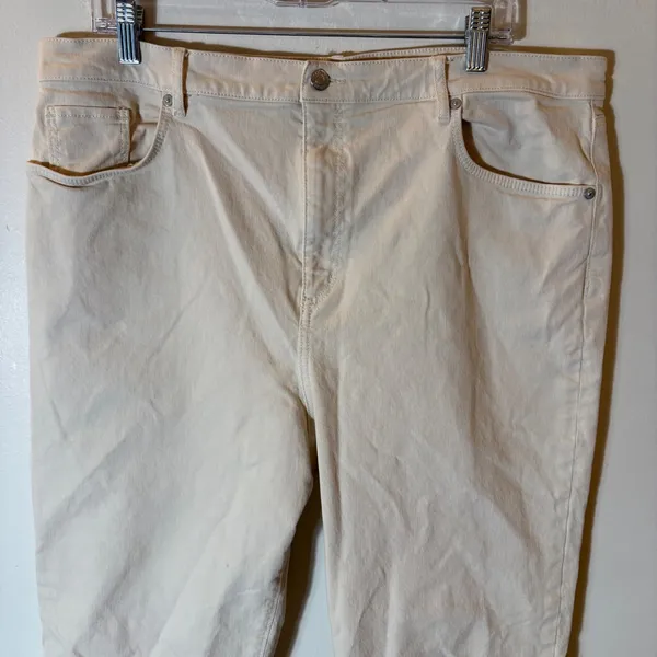 LOFT The‎ Slim Cropped Jeans in Off White Size 34/18 - Image 2