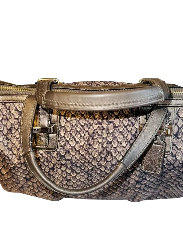 Coach Taylor Snake Print Satchel - Image 4