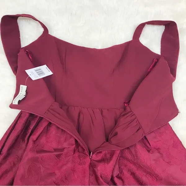 SACHIN & BABI Dress Size 0 Burgundy Mini‎ Fit & Flare Sleeveless Cocktail New - Image 10