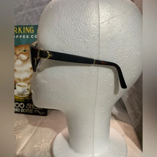 Gucci Dark Tortoise Leather Frames - Image 2