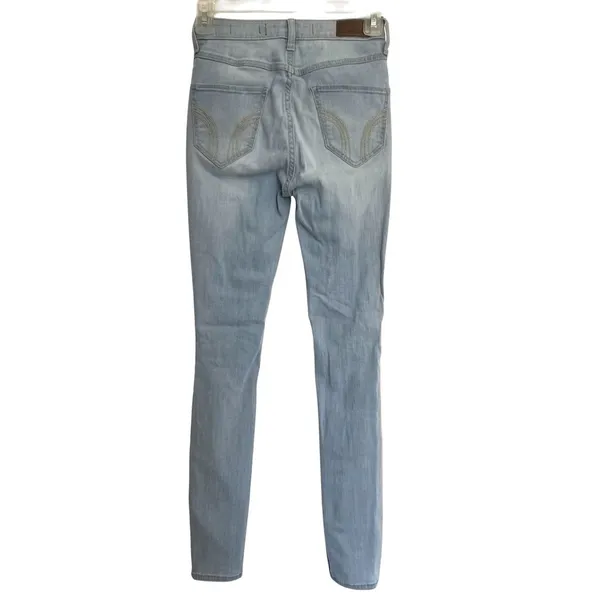 Hollister Jeans Women's 23 Blue Ultra High Rise Skinny Distressed Stretch Denim - Image 3
