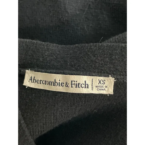 Abercrombie & Fitch Women's Black Long Sleeve Button Up Cardigan Sweater Top XS - Image 5