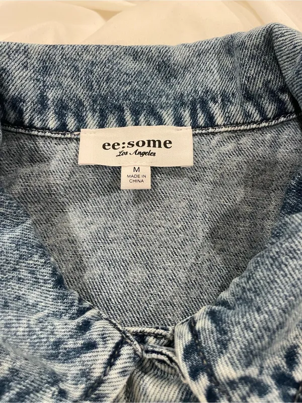 Mineral Wash Star Embroidered Denim Jacket - Image 5