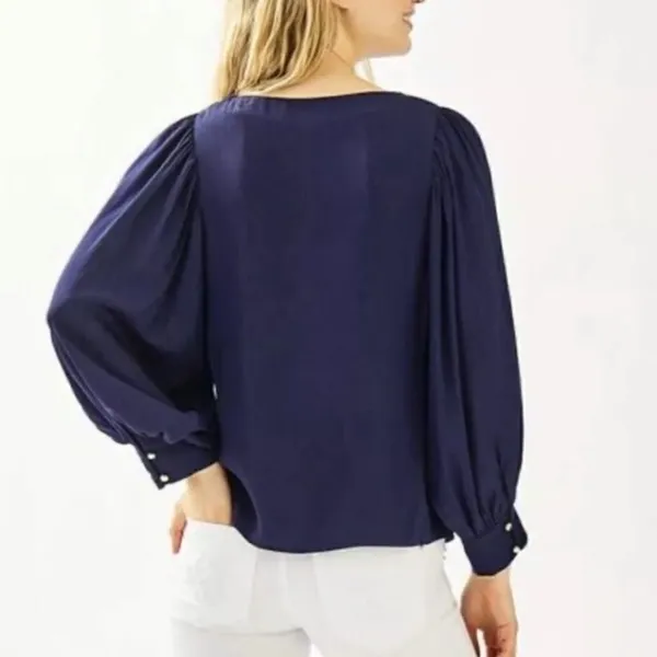 Lilly Pulitzer The Maisel Blue Top‎ Size S - Image 2