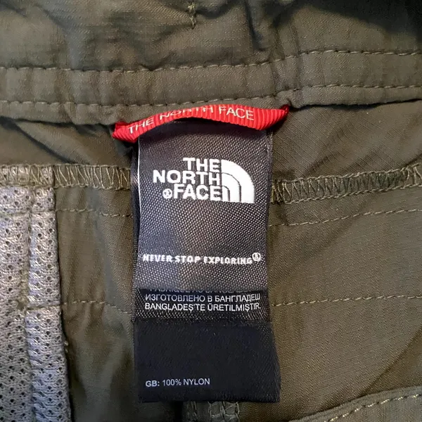 The North Face Cargo Shorts Nylon Flat Front Multi-Pocket New Green 6L - Image 2