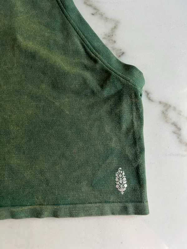 Free People Movement Too Good Tank Racer Back Washed Green - Image 6
