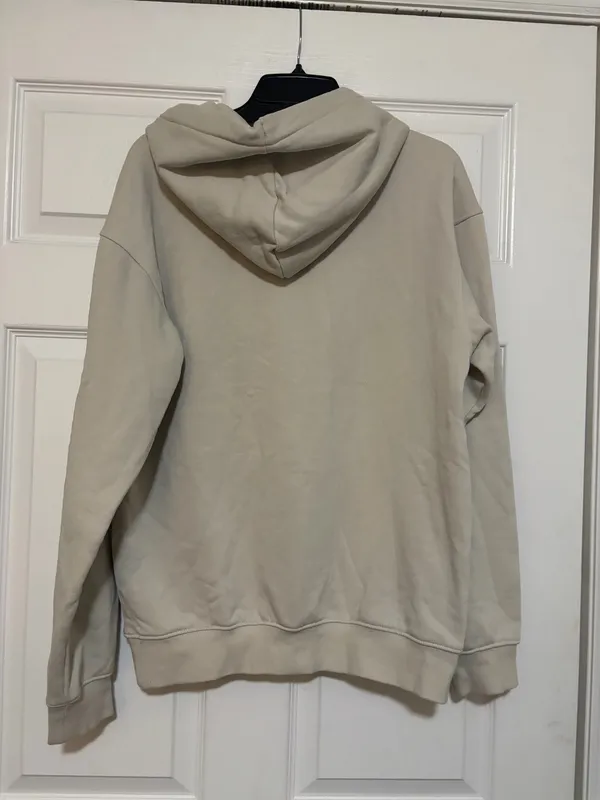 H&M Relaxed Fit Pullover Hoodie in Light Beige XS - Image 6