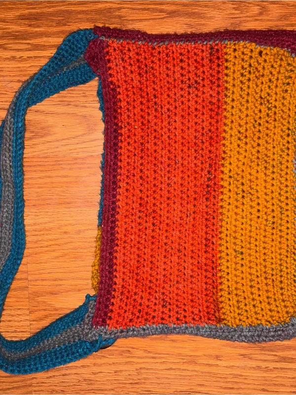 Handmade crochet bag Blue - Image 4