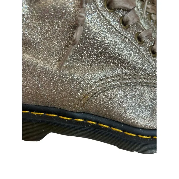Dr Martens 1460 Pascal Glitter Boots Palegold Womens Size 7 - Image 6