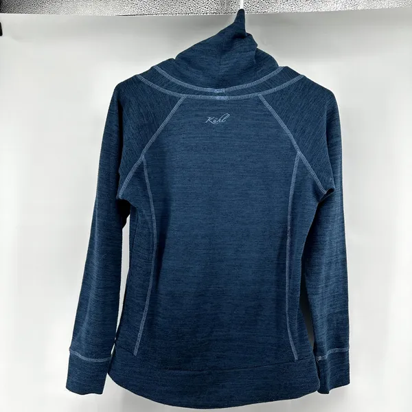 Kuhl Lea Pullover Top Long Sleeve Cowl Pockets Stretch Versatile Cozy Blue L - Image 6