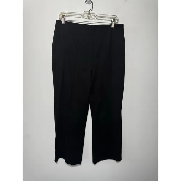 OGL Black Straight-Leg Trousers High-Rise Stretchy Comfortable Workwear Small - Image 3