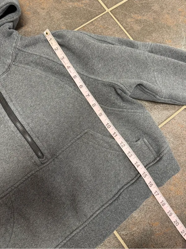 Lululemon Scuba Oversize Half 1/2 Zip Hoodie Sweatshirt Gray Grey XS/S - Image 8