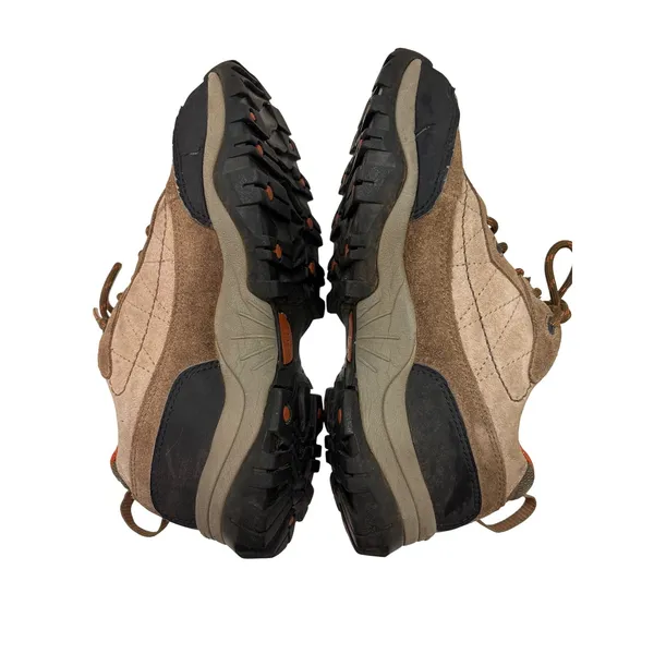 LL Bean Waterproof Hiking Trail Shoes Women's Suede Leather‎ Brown Orange - Image 3