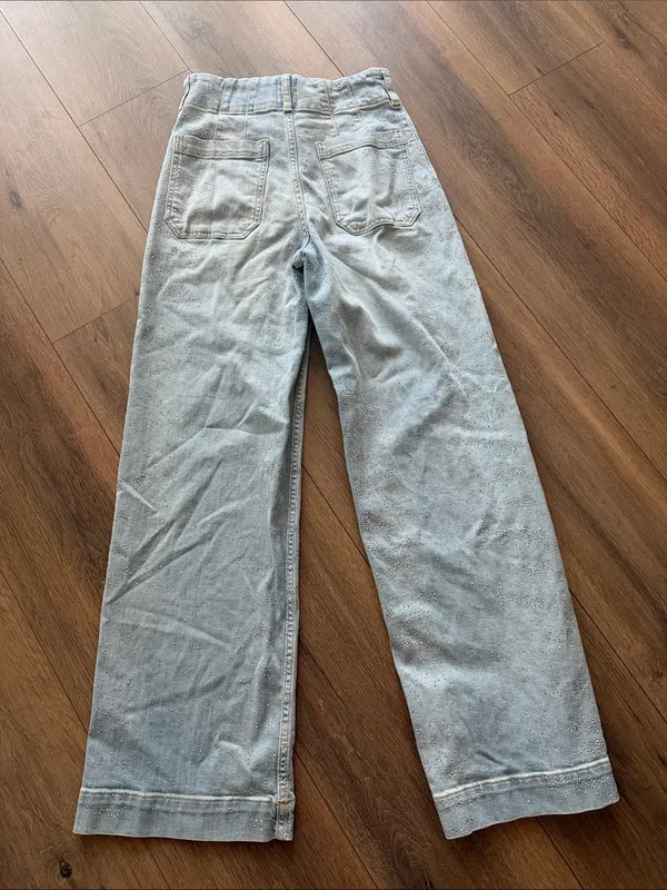 Anthropologie Maeve Collette Full Length Sparkle Jeans- size 26 - Image 8