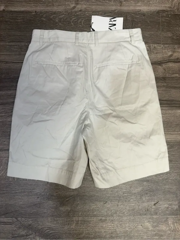 🤍 Zara Off White Tailored Bermuda Shorts NWT | Size 29 | Old Money Style - Image 6