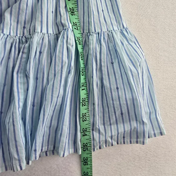 Victorias Secret‎ Angels Blue White Striped Smocked Sequin Sundress Small - Image 7