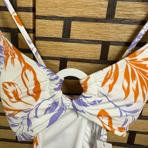 Lucky Purple‎ And Orange Cutout Front One Piece Swimsuit Size Small - Image 5