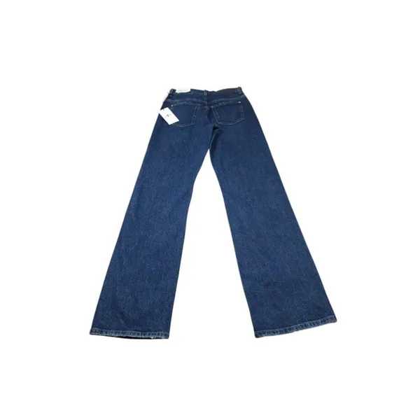 7 For All Mankind Tess Trouser Jeans High Rise Straight Relaxed Blue Size 23 - Image 3