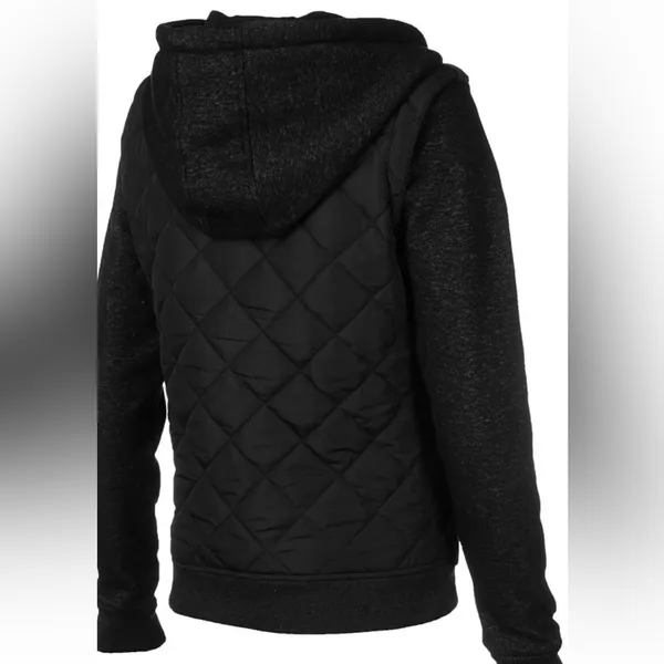 HURLEY Bristol BLK quilted jacker Sz L - Image 3