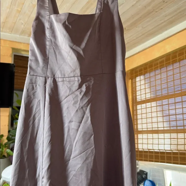 NEW w/o tags✨ SHOW ME YOUR MUMU Claire midi dress. Dusty purple Luxe Satin - Image 4