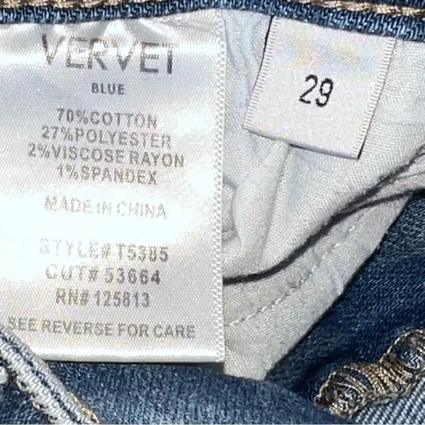 Vervet Blue Stylish Light Blue Wash Women's Straight Leg 5 Pocket Jeans-Size 29 - Image 11