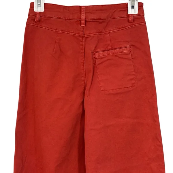 Marine Layer Wide Leg Bridget Crop Orange Denim Pants Size 4 NWOT Womens - Image 9