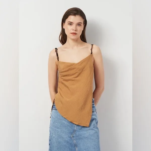 ZARA Textured Top with Straps Detail - Image 3